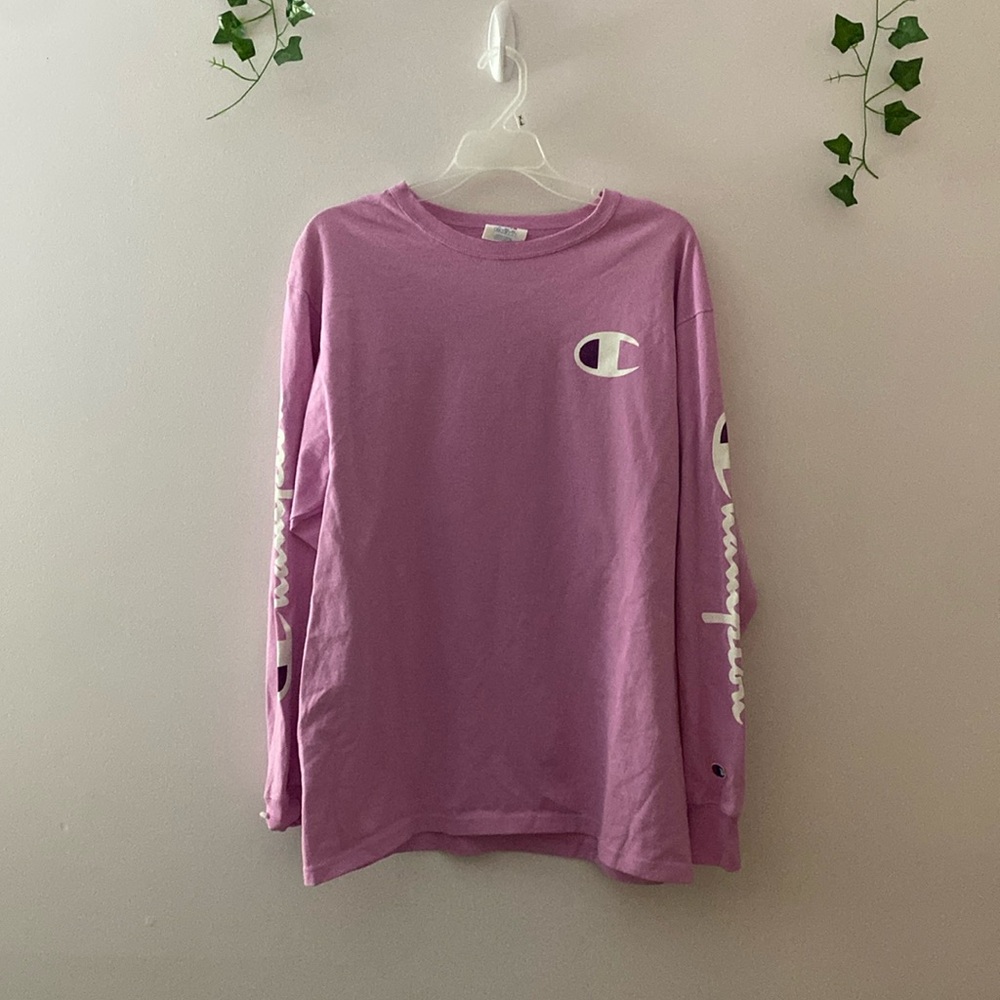 Champion pink long sleeve sweatshirt